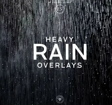 [Envato Elements] Фотоналожения Сильный дождь - Heavy Rain Overlays, 2024
