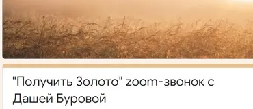 [Access] Zoom-звонок Получить Золото (Дарья Бурова)