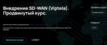 [NFE] Внедрение SD-WAN (Viptela). Продвинутый курс (Алексей Гусев)
