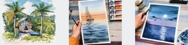 [Samouchkaschool] Акварельный онлайн курс «По морям» (Татьяна Тожокина)