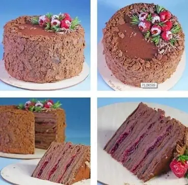 [Pastry-School]Торт «Наполеон» малина - двойной шоколад (Елена Крохмаль)