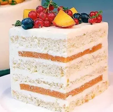 [Pastry-School] Торт Персик-Тимьян (Елена Крохмаль)