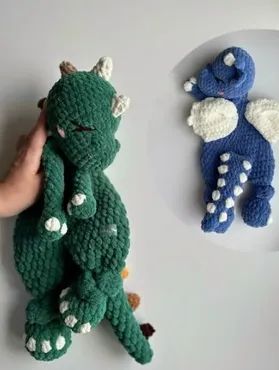 Дракоша и Дино для объятий (Aleksa_PlushWorld, Veronika_degt)