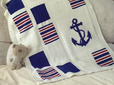 Плед Морской (marine_knits)