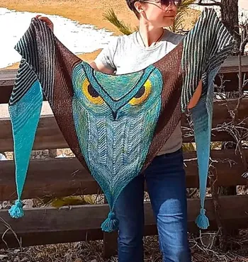 Шаль Owl (Natalia Moreva)