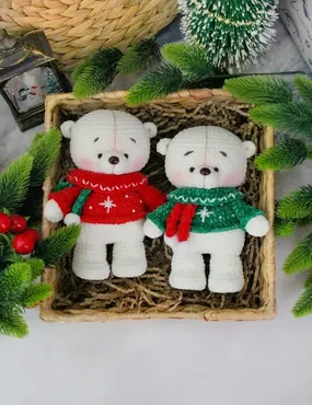 [KlaraGuruToys] Мишка Снежок (Клара Гуржий)