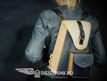 [DieselpunkRo] Двухцветный рюкзак из кожи