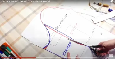 Чертеж длинного рукава  (Светлана Пояркова)