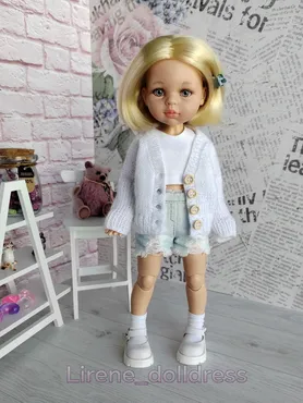 Кардиган Базовый для кукол Паола Рейна 32-34 см Лирен и куклы (Lirene Dolldress)