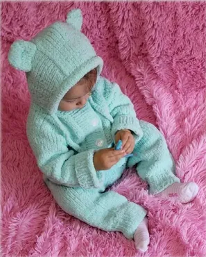 Плюшевый комбинезон с ушками (knitting.ideas)