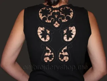 [Машинная вышивка] Ришелье cut0036 [Embroidery shop]