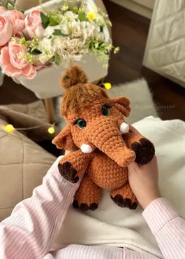 [Teddy_knitted] Мамонтенок Персик (Дарья Киселёва)