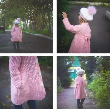 Пальто с бантом (knittedbird Анна Котова)