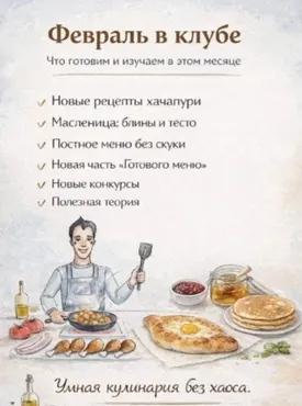 Кулинарный клуб Вместе с шефом. Февраль 2026 (Максим Галишников)