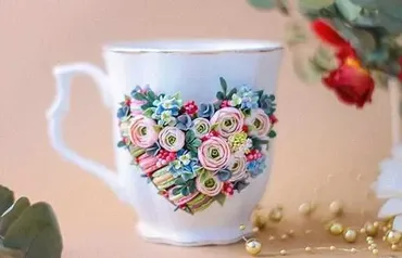 Курс по лепке цветочной кружки «Весенний букет». Тариф - Я сам  (Оля Сорокина)