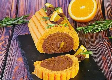 [Pastry-School] Рулет «Шоколад-Апельсин» (Елена Крохмаль)