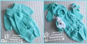 Комбинезон с косами и ушками (marishka_013knitting)