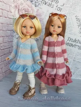 [Lirene's dolls] Платье Натали 2-в-1 для кукол Паола Рейна 32-34 см  (Lirene Dolldress)