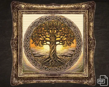 Схема для вышивки крестом «Кельтское дерево жизни» (PandoraXstitch)
