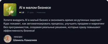 [TutorPlace] AI в малом бизнесе (Шамиль Камалиев)
