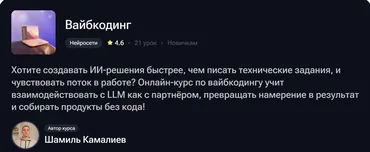 Вайбкодинг (Шамиль Камалиев)