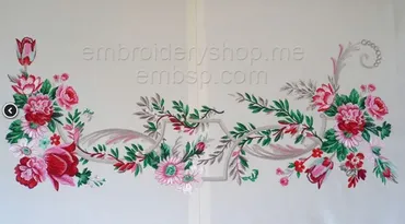 [Машинная вышивка] Цветы «Нежность» flw0071_5parts [Embroidery shop]