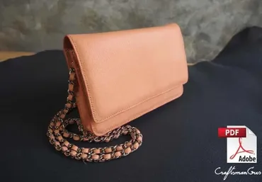 Выкройка «кожаный клатч на цепочке» (Craftsmangus)