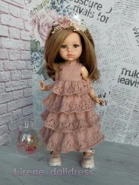 Платье Элизабет для кукол Паола Рейна 32-34 см Лирен и куклы (Lirene Dolldress)