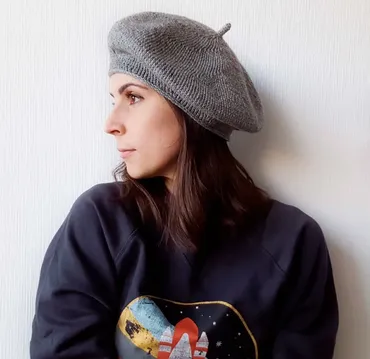 Берет Имитация спиц (Polina Kuts)