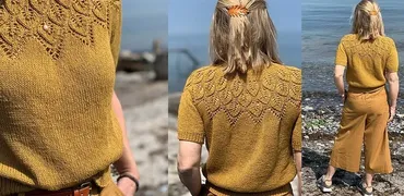 [Вяжи.ру] Летний топ на круглой кокетке Summer Ella (Лене Хольме Самсё)