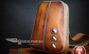 [DieselpunkRo] Кожаный рюкзак с одной лямкой Engineer Steampunk bag