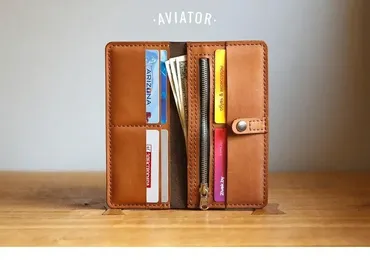 Длинный кошелек из кожи [AviatorLeather]