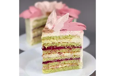 [Make Cake] Бисквитный торт «Фисташка - Смородина» (Анастасия Лазарева)