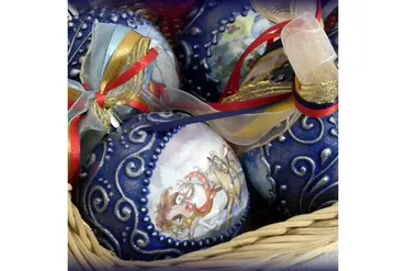 Эластичная картинка в декупаже елочных шаров (Татьяна Чимбирь)
