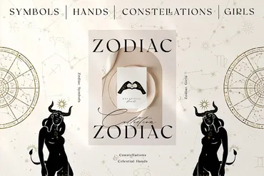 [CreativeMarket] Набор Zodiac Celestial Constellations [NassyArt]