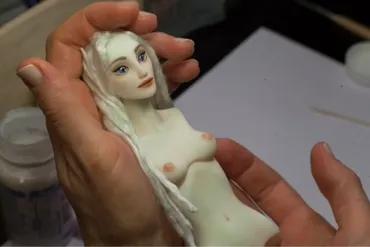 Авторская шарнирная кукла из пластика. Урок 7. Роспись тела (Мария Сопова)