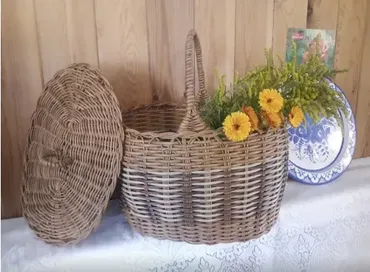 Корзинка грибника с крышкой (Юлия Лукоянова)