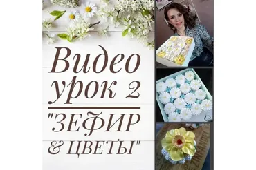 Видео урок 2 «Зефир и цветы» (zabavadessert)