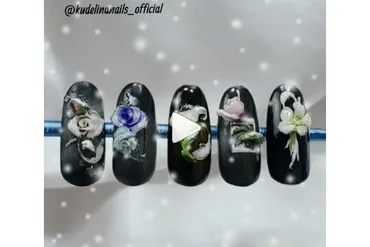 [kudelinanails_official] Замерзшие цветы  (Юлия Куделина)