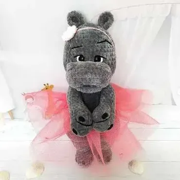 МК Бегемоша Глория (mimiknittedtoys)