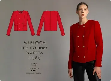 [Vikisews] Марафон по пошиву твидового жакета Грейс. Размер 42. Рост 162-168 (Вика Ракуса)