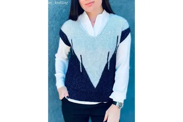 Жилет Line (mos_knitting)