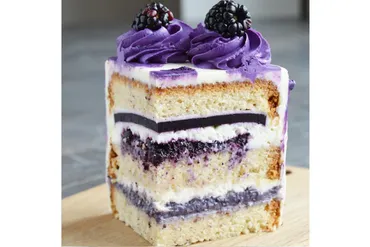 [selfsweets_spb] Торт Черника-миндаль. Технологическая карта (Юлия Залесских)