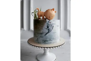 [Gnut Cake School] Изготовление и роспись торта «Кот и рыбка» (Елена Гнут, Екатерина Герасимова)
