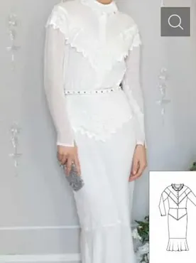 Платье приталенного силуэта №117 — выкройка из Burda 8/2013 (Burda Style)