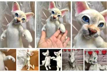 [Радуга Амигуруми] Кошка породы Девон-Рекс (Диля Азизова)
