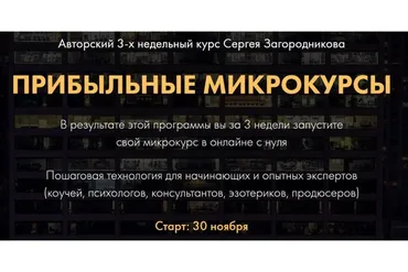 Прибыльные микрокурсы. Пакет «Premium» 2020 (Сергей Загородников)