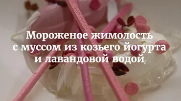 [Novikov school] Мороженое жимолость с муссом из козьего йогурта и лавандовой водой (Валерия Сидорова)