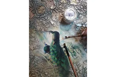 Часы объёмные «Райский сад» (Наталья Каримова)
