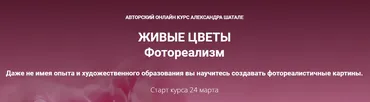 Живые цветы. Фотореализм. Тариф Стандарт (Александр Шатале)